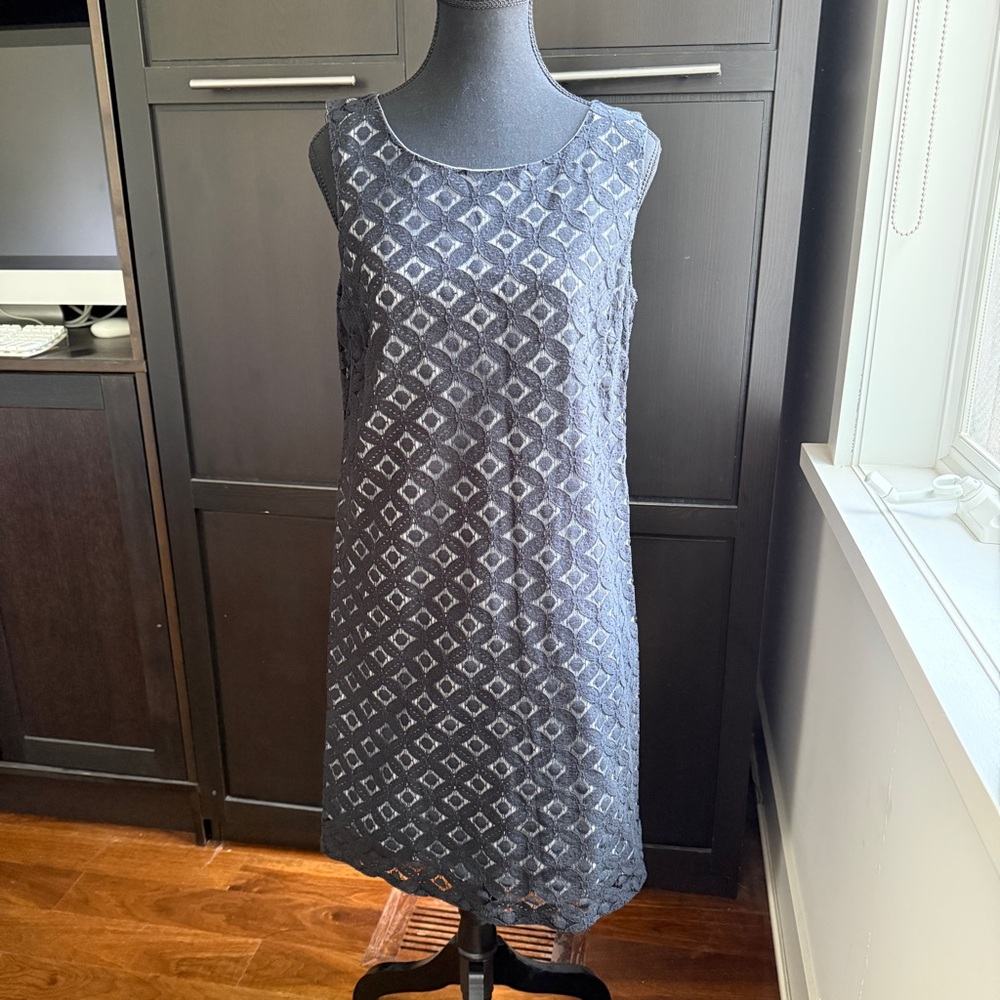 Joe Fresh Black Cotton Lace Dress